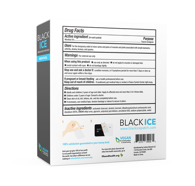 BLACK ICE - Charcoal Patches - Menthol - 2 Pack